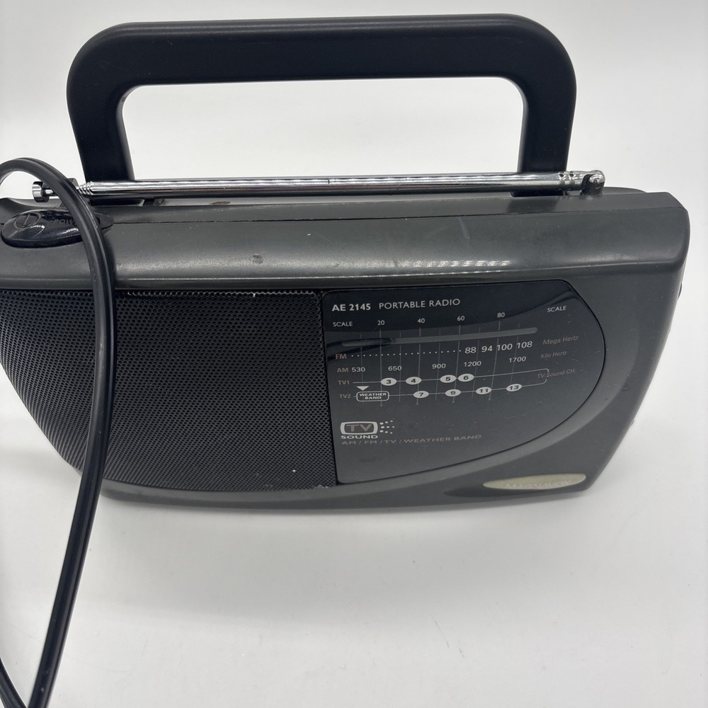 Magnavox AE2145 Portable AM FM TV Weather Radio Black . Tested And‎ Working. - Picture 13 of 15